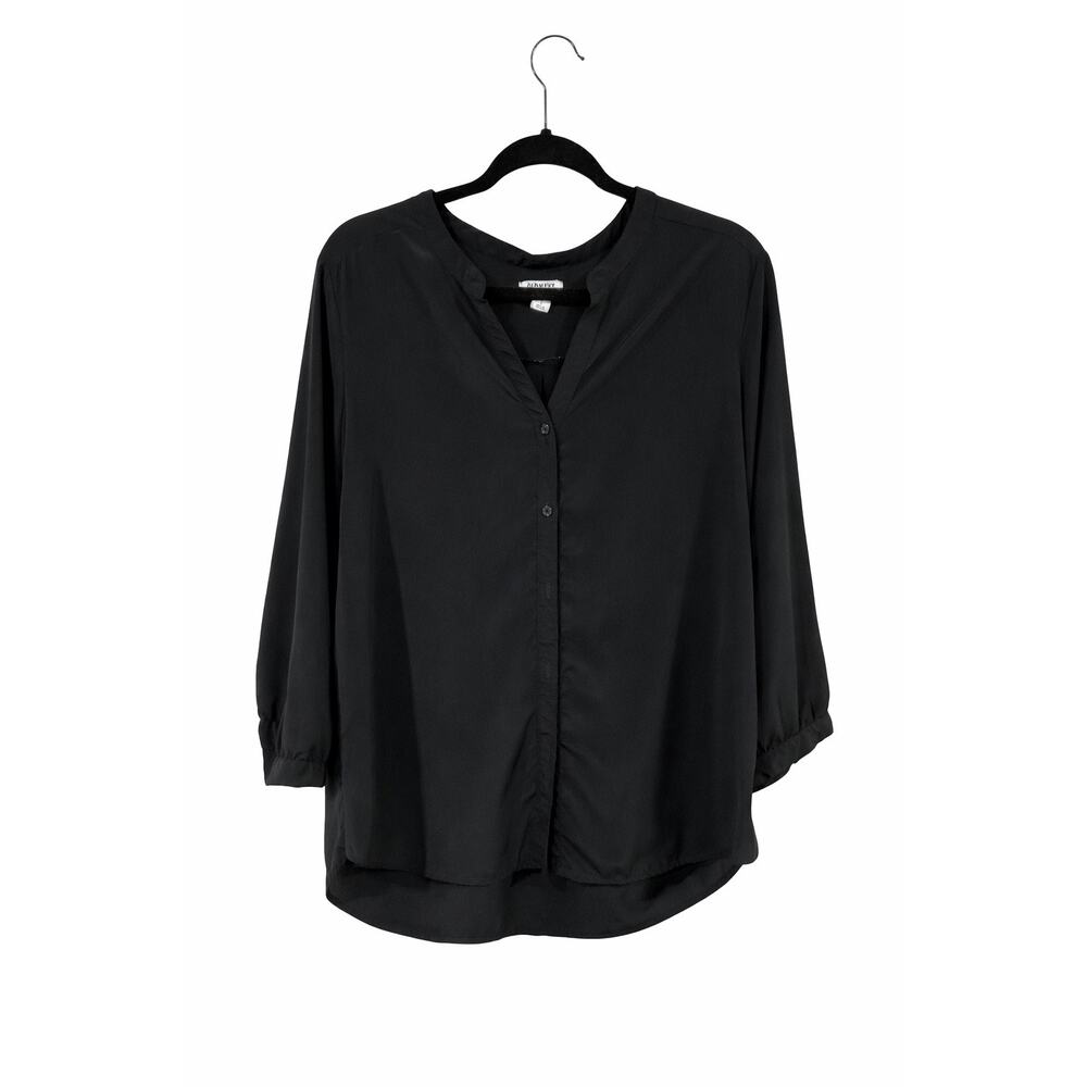 Black Goth Soft Grunge Large Witchy Minimalist Academia DarkwearTop 3/4 Sleeve